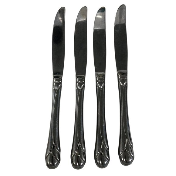 4 MIKASA Stainless "SWEET PEA" DINNER KNIFE 9-1/4" GLOSSY, 18/8 GERALD PATRICK - Picture 4 of 4